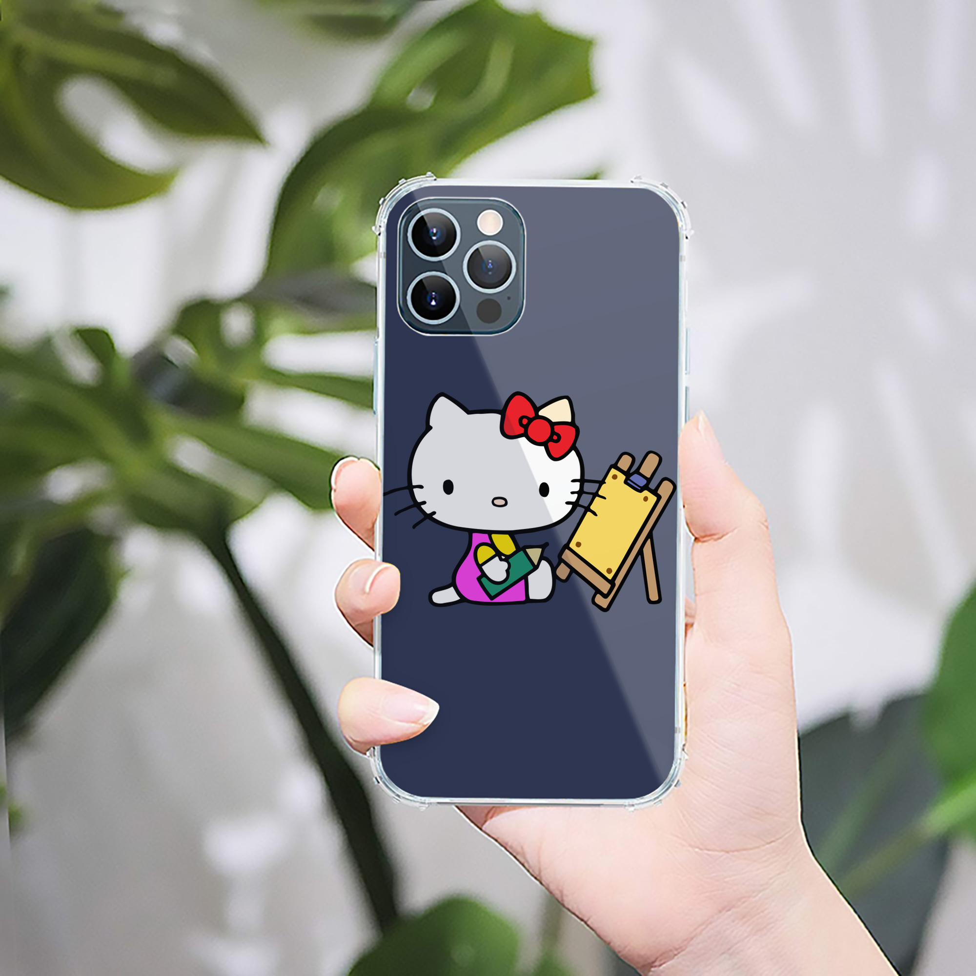 （画像用） Hello Kitty ハローキティ 【iPhone 12シリーズ対応】透明スマホケース（クリアソフトケース）